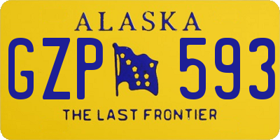 AK license plate GZP593