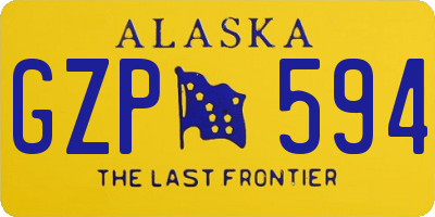 AK license plate GZP594