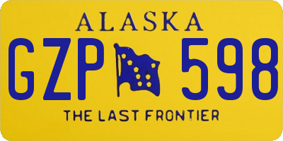 AK license plate GZP598
