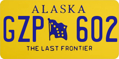 AK license plate GZP602