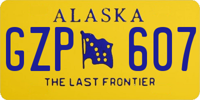 AK license plate GZP607