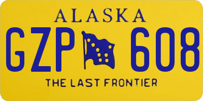 AK license plate GZP608