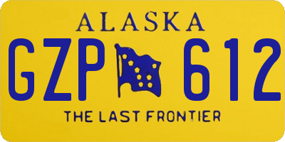 AK license plate GZP612