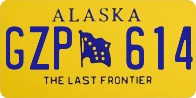 AK license plate GZP614