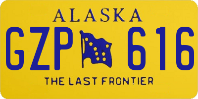 AK license plate GZP616