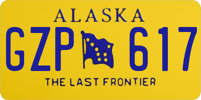 AK license plate GZP617
