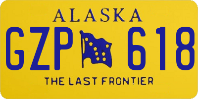 AK license plate GZP618