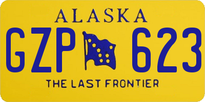 AK license plate GZP623