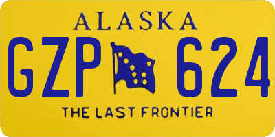 AK license plate GZP624
