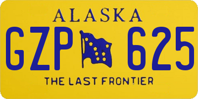 AK license plate GZP625