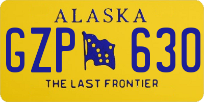 AK license plate GZP630