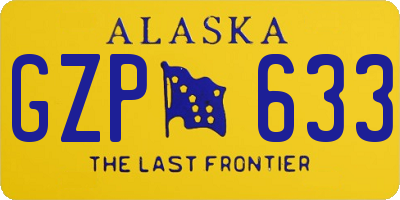 AK license plate GZP633