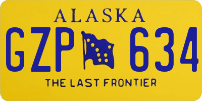 AK license plate GZP634