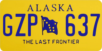 AK license plate GZP637