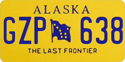 AK license plate GZP638