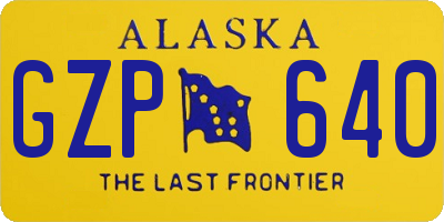 AK license plate GZP640