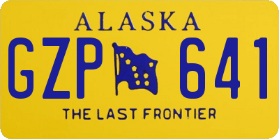 AK license plate GZP641