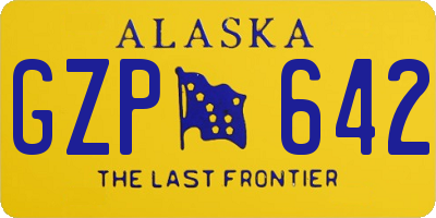 AK license plate GZP642