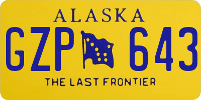 AK license plate GZP643