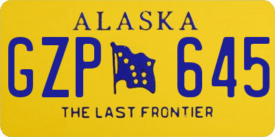 AK license plate GZP645