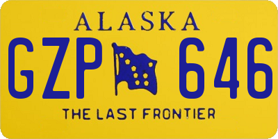 AK license plate GZP646