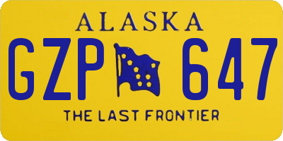 AK license plate GZP647