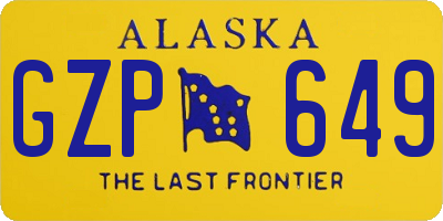 AK license plate GZP649
