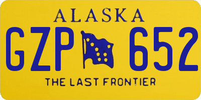 AK license plate GZP652