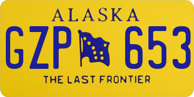 AK license plate GZP653