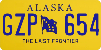 AK license plate GZP654