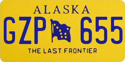 AK license plate GZP655