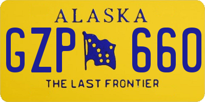 AK license plate GZP660