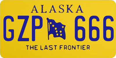AK license plate GZP666