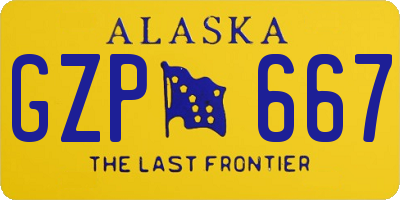 AK license plate GZP667