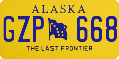 AK license plate GZP668