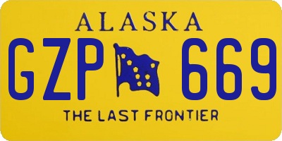 AK license plate GZP669
