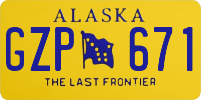 AK license plate GZP671