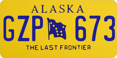 AK license plate GZP673