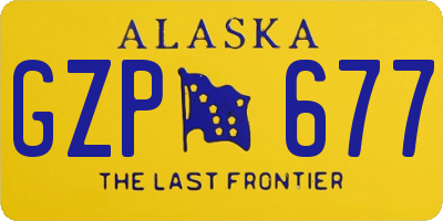 AK license plate GZP677