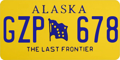 AK license plate GZP678