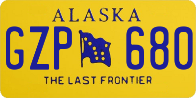 AK license plate GZP680