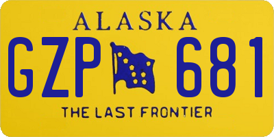 AK license plate GZP681