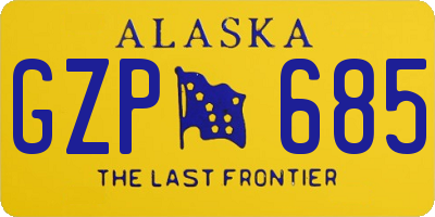 AK license plate GZP685