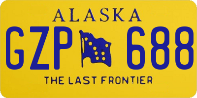AK license plate GZP688