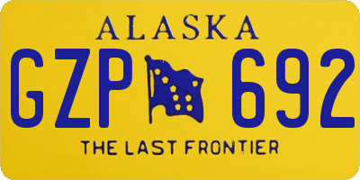 AK license plate GZP692
