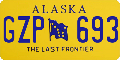AK license plate GZP693