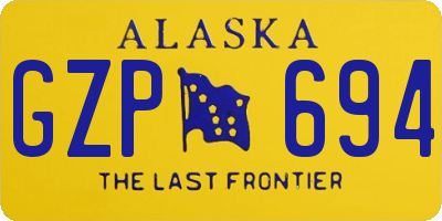 AK license plate GZP694