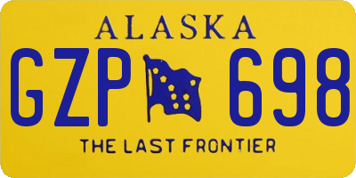 AK license plate GZP698