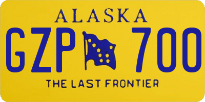 AK license plate GZP700