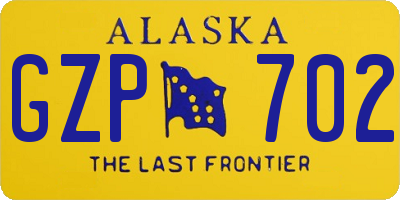 AK license plate GZP702